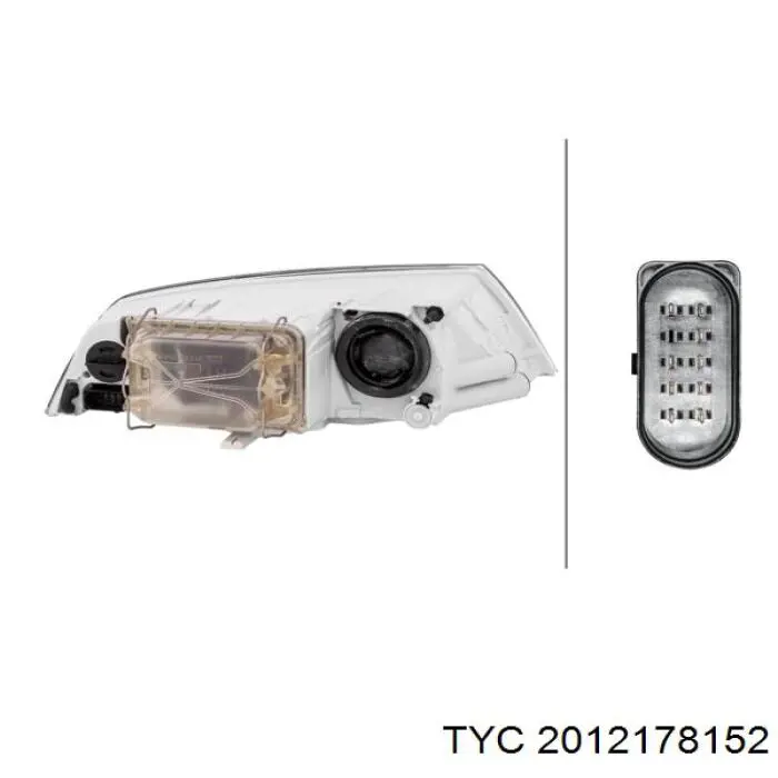 Купити 2012178152 TYC Основна фара в зборі ліва