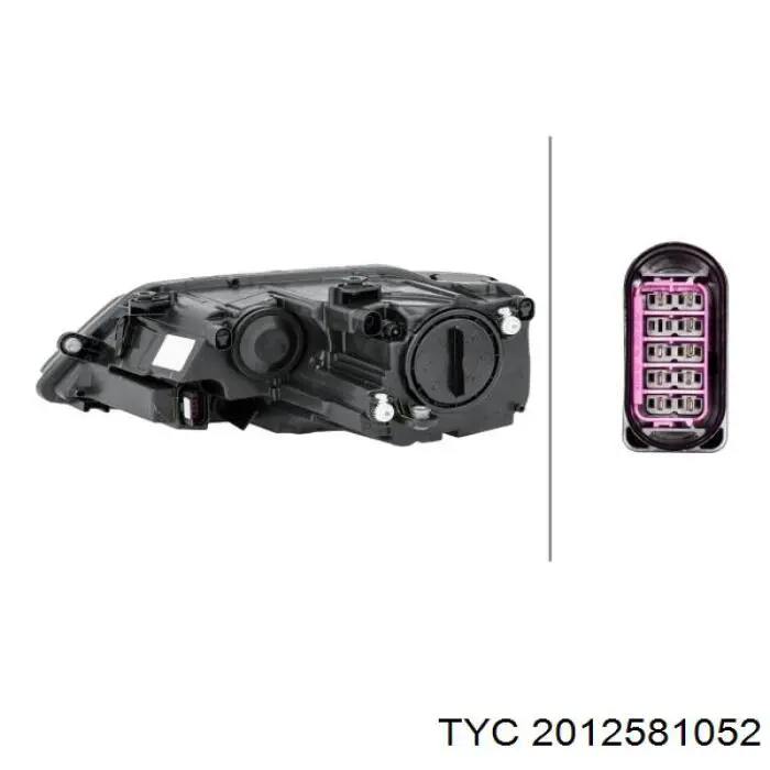 Фара правая TYC FP7430R2T ціна, від 139.17 USD