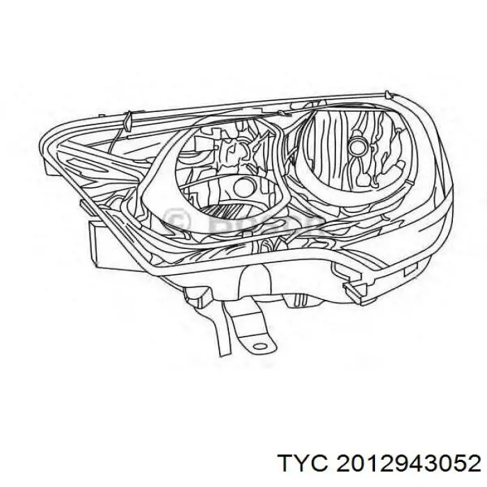 Фара правая TYC 2012943052 ціна, від 158.55 USD