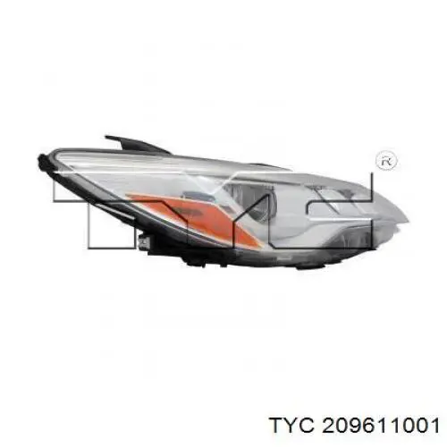 209611001 TYC Фара передня права