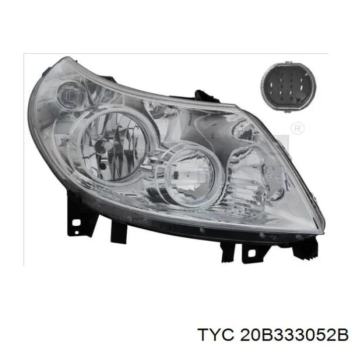 Купити 20B333052B TYC Права блок фара