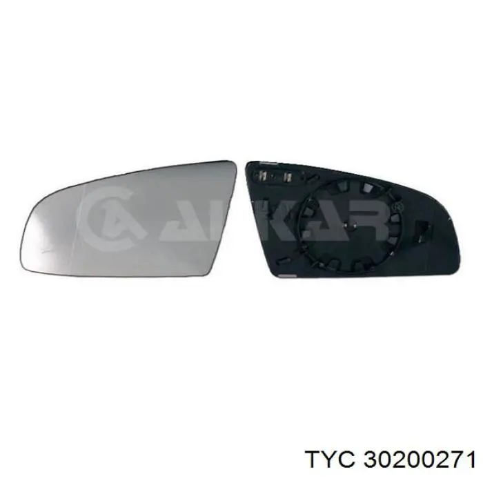 Скло дзеркала заднього виду, правого Polcar 1334551M ціна, від 7.94 USD