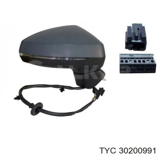 30200991 TYC Дзеркальний елемент правий