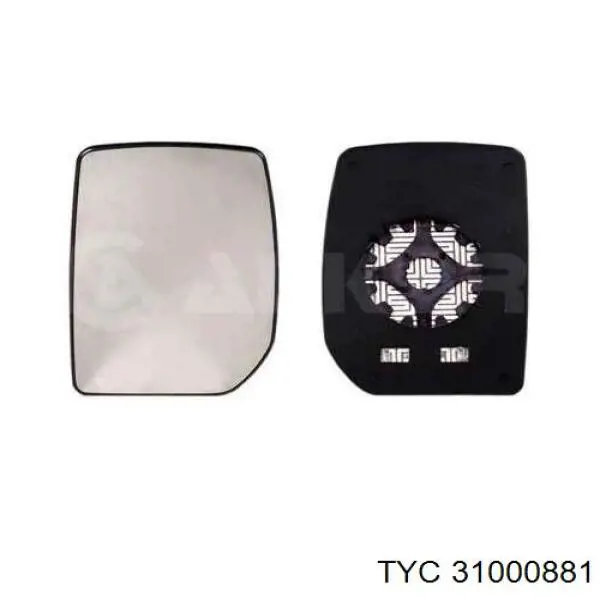 31000881 TYC дзеркальний елемент дзеркала заднього виду, лівого