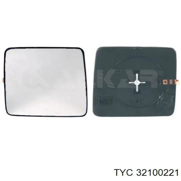 32100221 TYC дзеркальний елемент дзеркала заднього виду, лівого