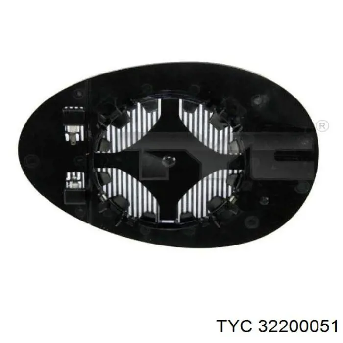 32200051 TYC Дзеркальний елемент правий