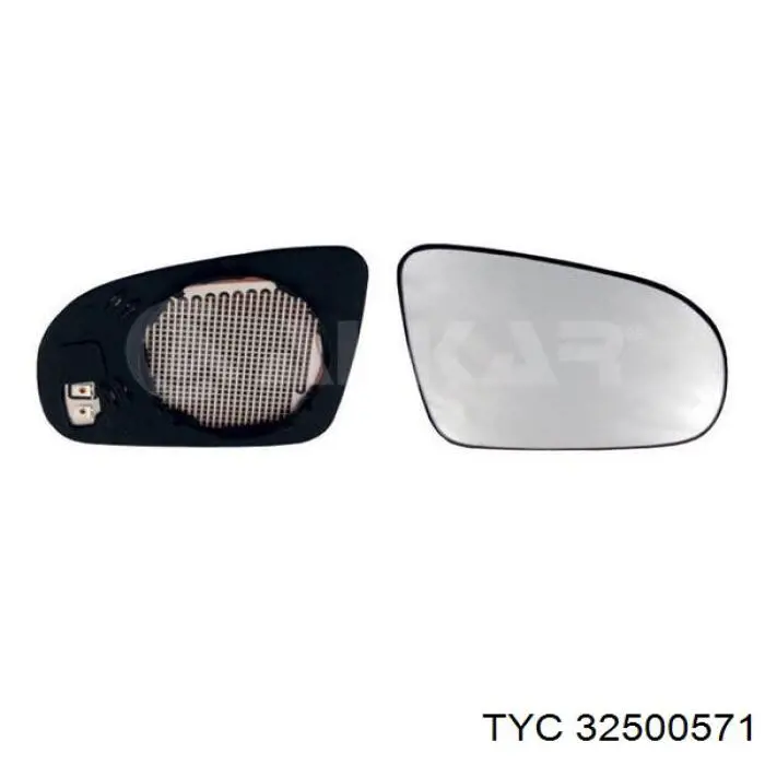 Скло дзеркала заднього виду, правого TYC 32500571 ціна, від 9.06 USD