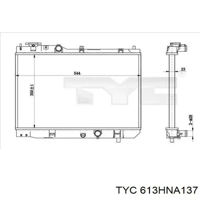 Радіатор 613HNA137 TYC
