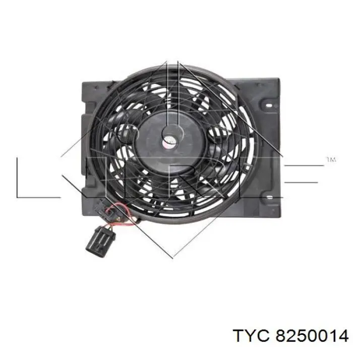 Купити 8250014 TYC Дифузор радіатора охолодження, в зборі з двигуном і крильчаткою