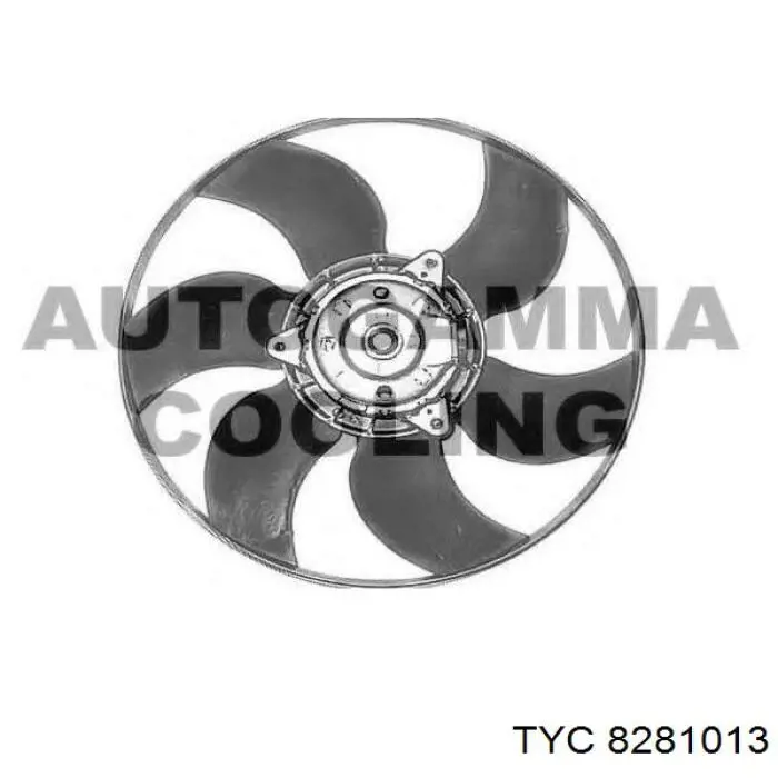8281013 TYC електровентилятор охолодження в зборі (двигун + крильчатка)