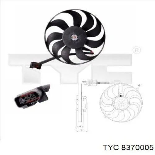 8370005 TYC вентилятор/крильчатка радіатора охолодження