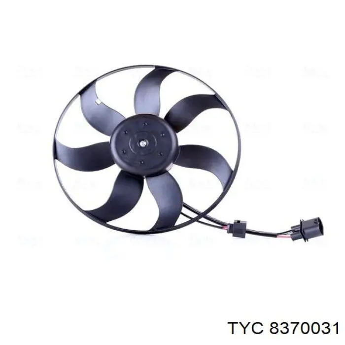 Купити 8370031 TYC Електровентилятор охолодження в зборі (двигун + крильчатка), лівий