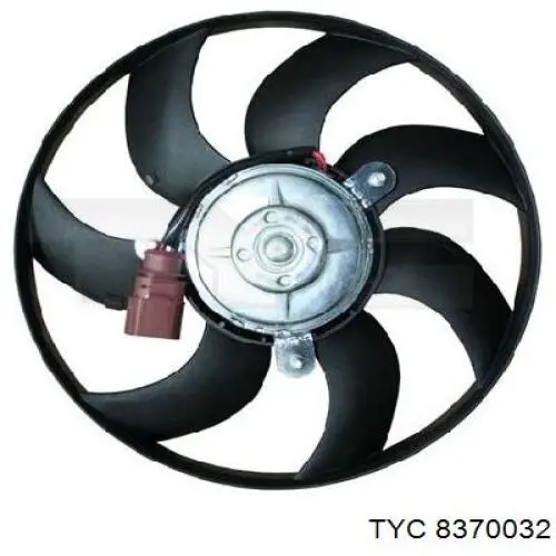 8370032 TYC електровентилятор охолодження в зборі (двигун + крильчатка, правий)