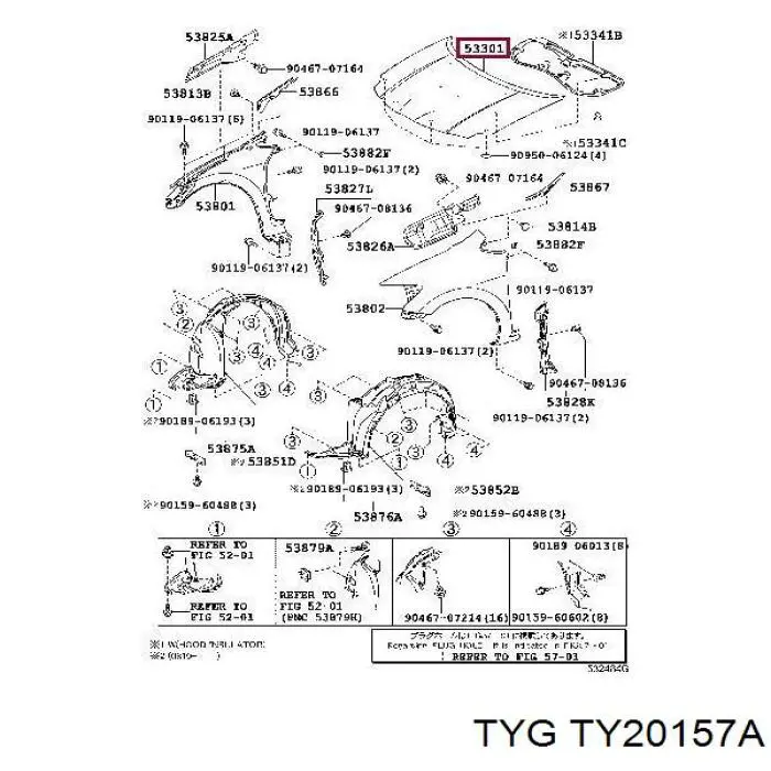 Капот TY20157A TYG