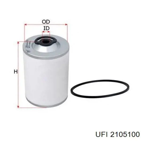 Фільтр тонкого очищення палива UFI 2105100 ціна, від 4.82 USD