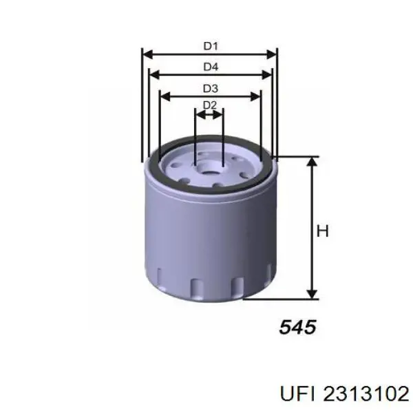 Масляний фільтр двигуна UFI 2313102 ціна, від 5.19 USD