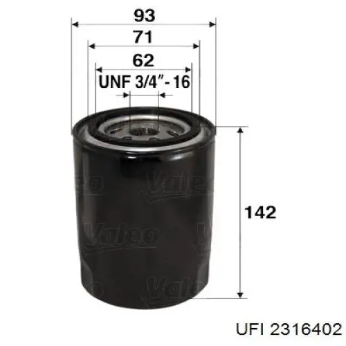 2316402 UFI фільтр масляний