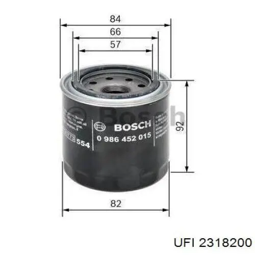 Масляний фільтр двигуна UFI 2318200 ціна, від 7.03 USD