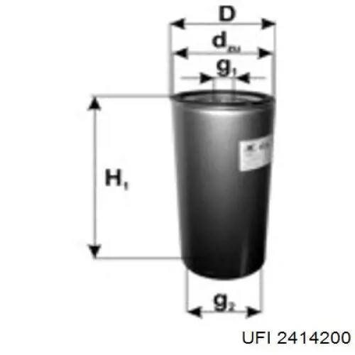 Фільтр тонкого очищення палива UFI 2414200 ціна, від 31.81 USD