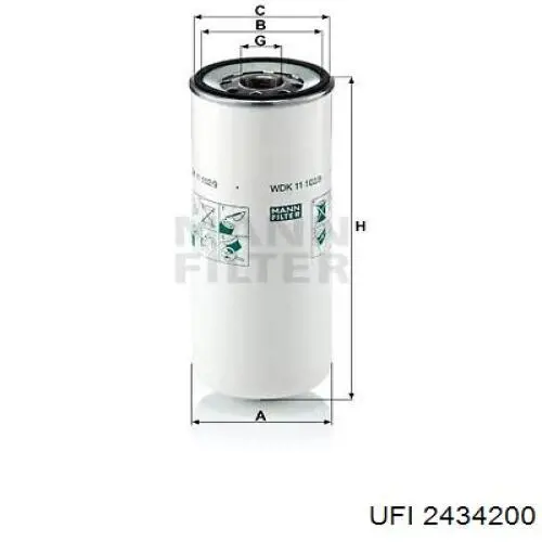Фільтр паливний UFI 2434200
