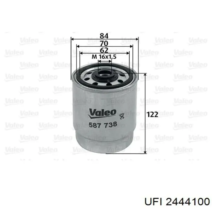 Фільтр паливний 2444100 UFI