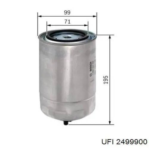 Фільтр тонкого очищення палива UFI 2499900 ціна, від 14.33 USD
