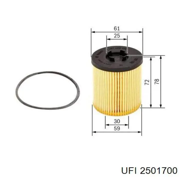 Корпус масляного фільтра UFI 2501700 ціна, від 3.52 USD