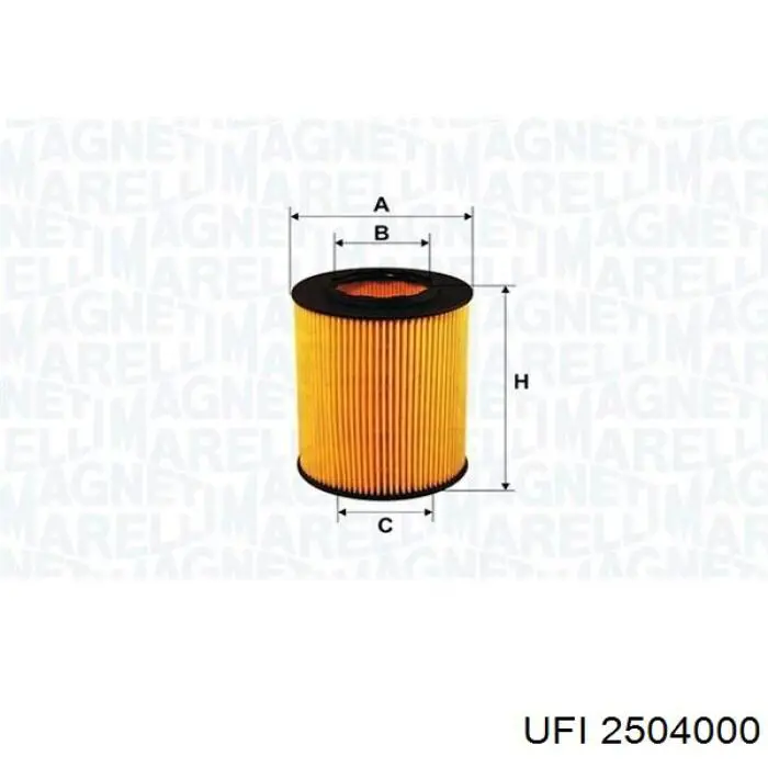 2504000 UFI фільтр масляний