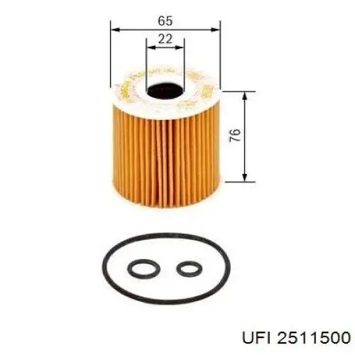 Фільтр масляний 2511500 UFI