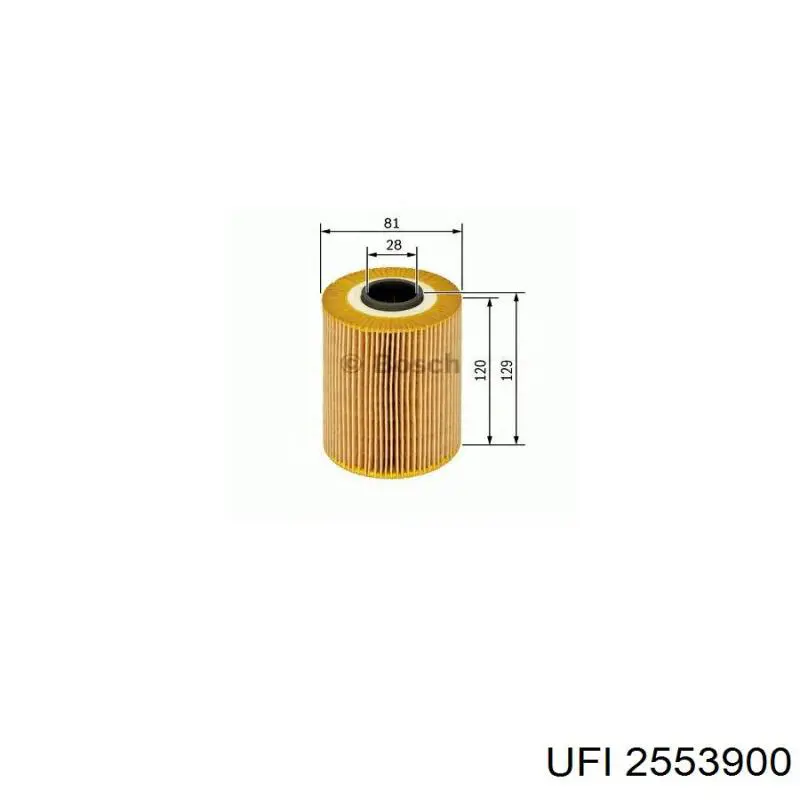 Фільтр масляний UFI 2553900