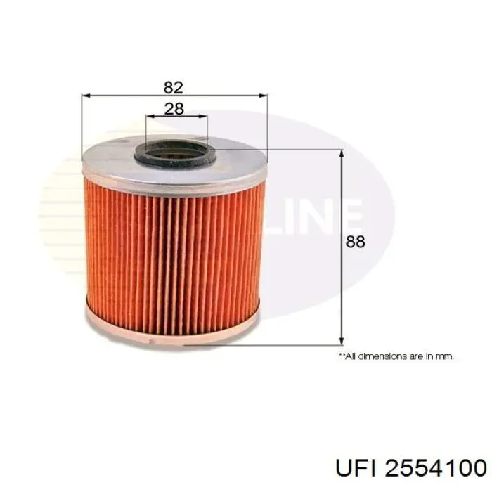 Фільтр масляний UFI 2554100