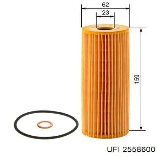 Масляний фільтр двигуна UFI 2558600 ціна, від 4.50 USD