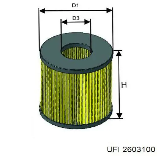 Фільтр тонкого очищення палива UFI 2603100 ціна, від 18.83 USD