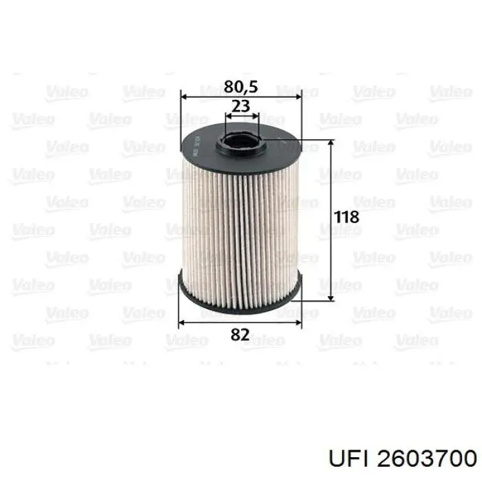 2603700 UFI фільтр паливний
