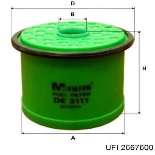 Купити 2667600 UFI Фільтр-відстійник палива грубої очистки