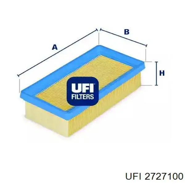 Елемент повітряного фільтра UFI 2727100 ціна, від 4.47 USD