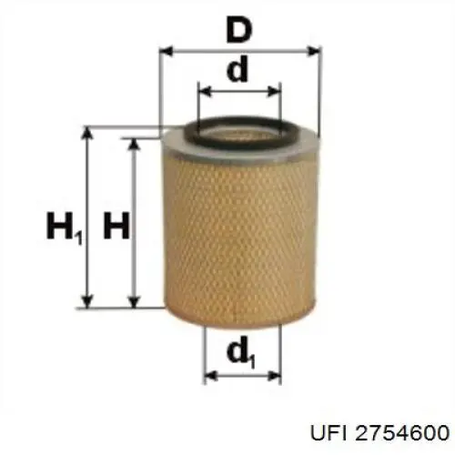 Фільтр повітряний 2754600 UFI