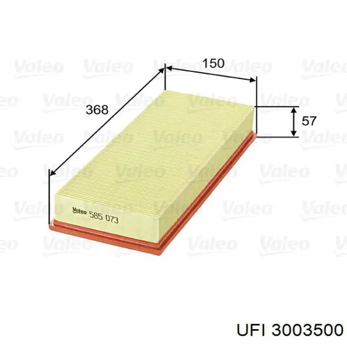 Фільтр повітряний 3003500 UFI
