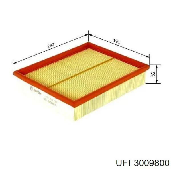 Елемент повітряного фільтра UFI 3009800 ціна, від 8.43 USD