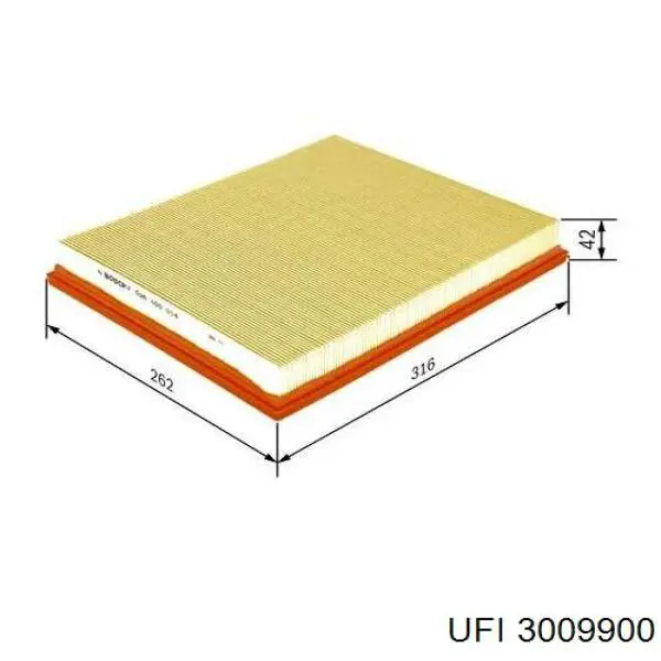 Фільтр повітряний UFI 3009900