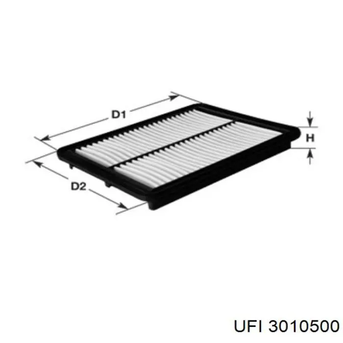 Елемент повітряного фільтра UFI 3010500 ціна, від 3.80 USD