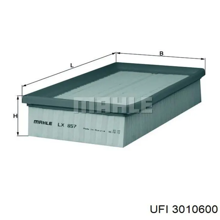 Фільтр повітряний 3010600 UFI
