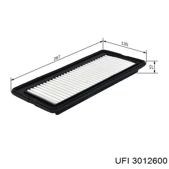 Елемент повітряного фільтра UFI 3012600 ціна, від 3.72 USD