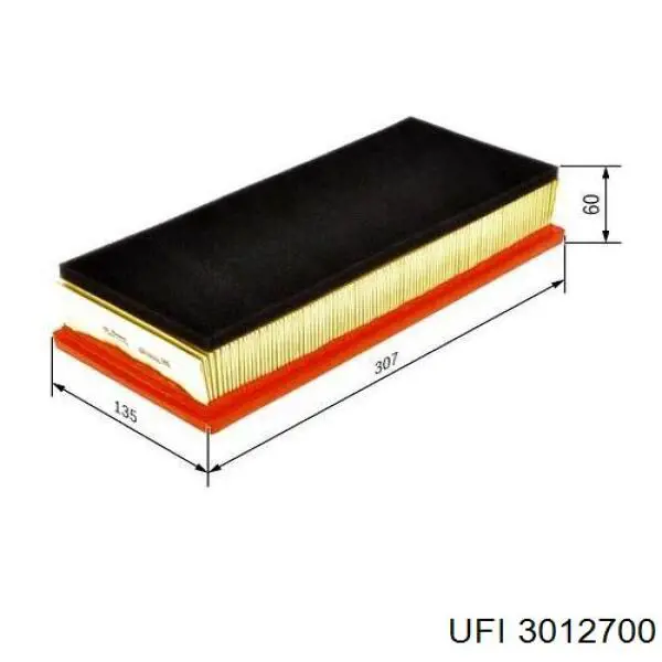 Елемент повітряного фільтра UFI 3012700 ціна, від 6.67 USD