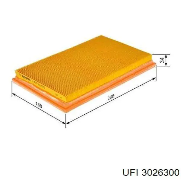 Елемент повітряного фільтра UFI 3026300 ціна, від 5.00 USD