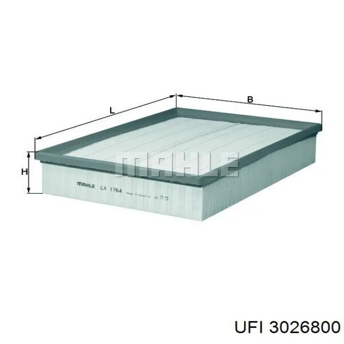 Елемент повітряного фільтра UFI 3026800 ціна, від 10.95 USD