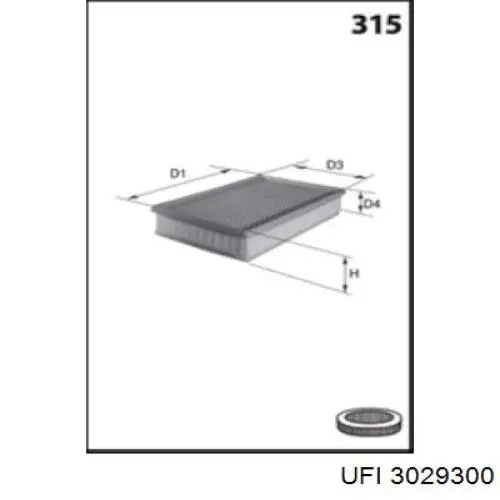 Фільтр повітряний UFI 3029300
