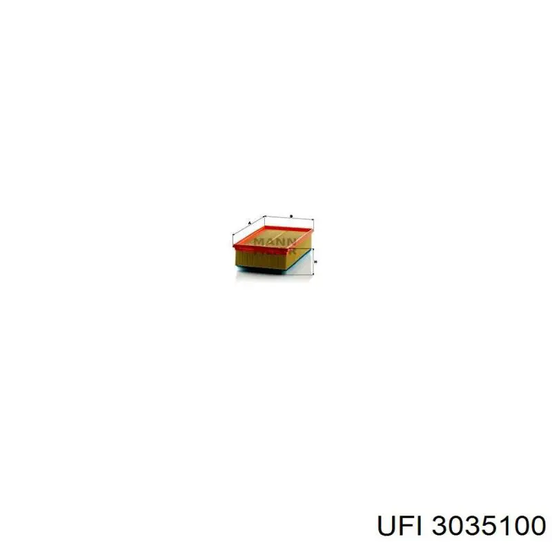 Повітряний фільтр 3035100 UFI