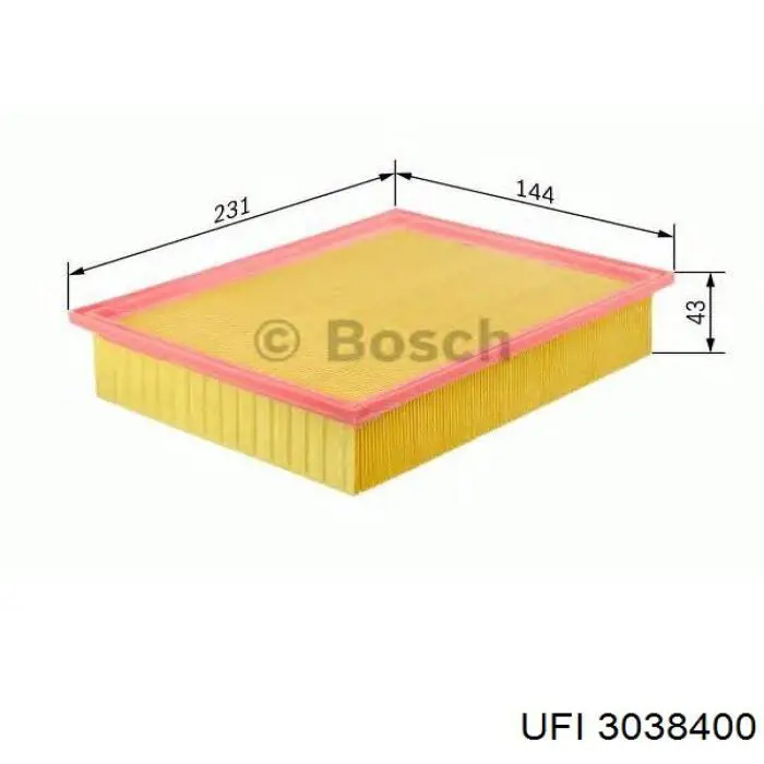 Фільтр повітряний UFI 3038400