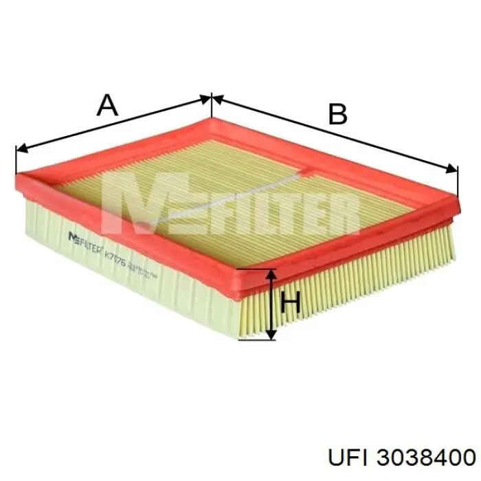 Елемент повітряного фільтра UFI 3038400 ціна, від 4.56 USD